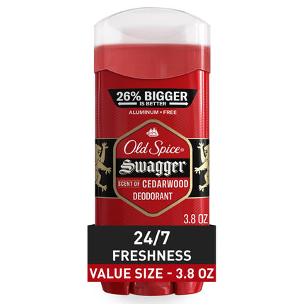 Old Spice Aluminum Free Deodorant for Men, Invisible Solid Stick, Swagger, 3.0 Oz