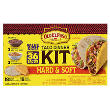 Old El Paso Hard & Soft Taco Dinner Kit, 3 pk.  36 TACOS