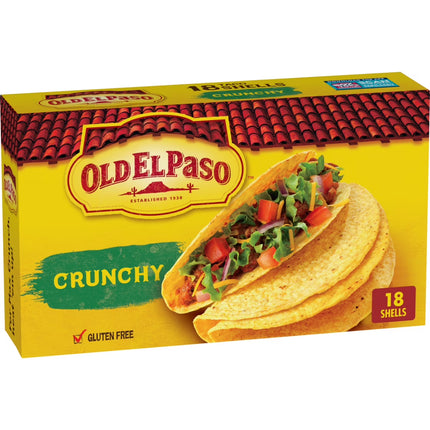 Old El Paso Crunchy Taco Shells, Gluten-Free, 18 Count., 6.89 oz.
