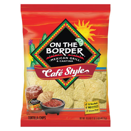 On The Border Cafe Style Tortilla Chips, Gluten-Free, 16.5 oz
