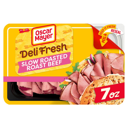 Oscar Mayer Deli Fresh Slow Roasted Roast Beef Deli Lunch Meat, 7 oz