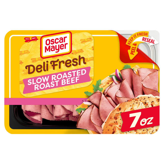 Oscar Mayer Deli Fresh Slow Roasted Roast Beef Deli Lunch Meat, 7 oz