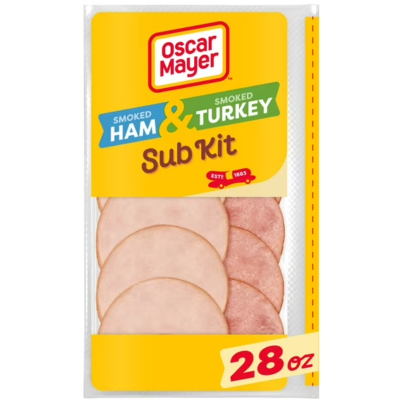 Oscar Mayer Sub Kit with Extra Lean Smoked Ham & Extra Lean Smoked Turkey Breast  28 Oz