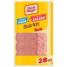 Oscar Mayer Sub Kit with Smoked Ham & Cotto Salami Sliced Deli Lunch Meat, 28 Oz