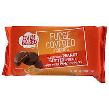 Oven Baked Fudge Covered Cookies with Chocolate and Peanut Butter, 7-oz.