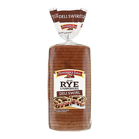 Pepperidge Farm Jewish Rye and Pumpernickel Deli Swirl Bread, 2 lbs