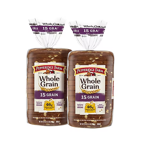 Pepperidge Farm Whole Grain 15 Grain Bread, 2 pk./24 oz.