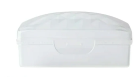 TRAVELING Plastic Soap Dish W/Cover White