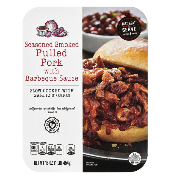 Seasoned Smoked  Pulled Pork in Barbecue Sauce 16 oz