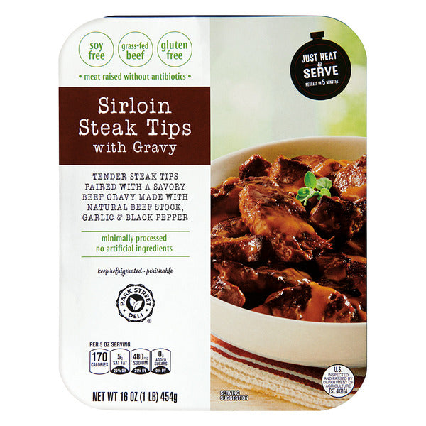 Sirloin Steak Tips With Gravy Fully Cooked 16 oz