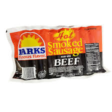 Parks Hot Beef Sausage, 3 lbs.