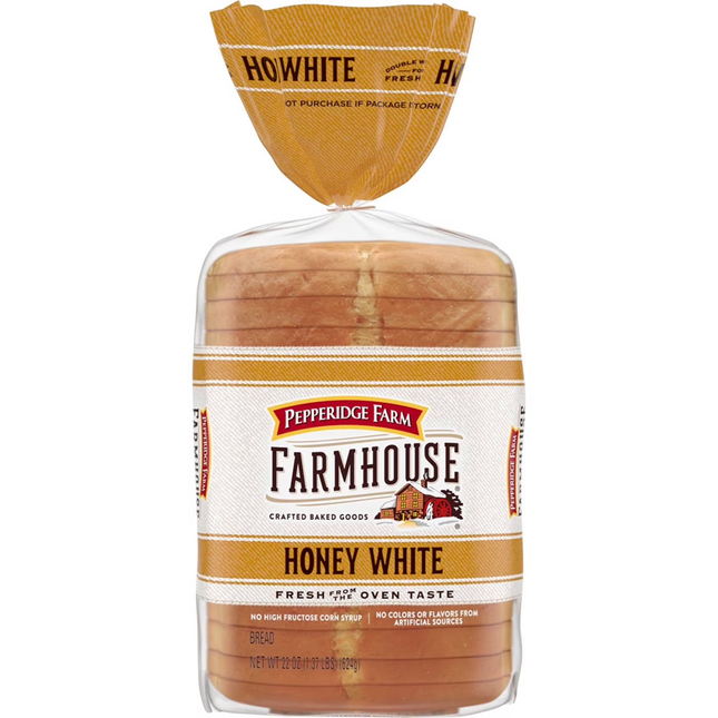 Pepperidge Farm Farmhouse Honey White Bread, 22 Oz Loaf