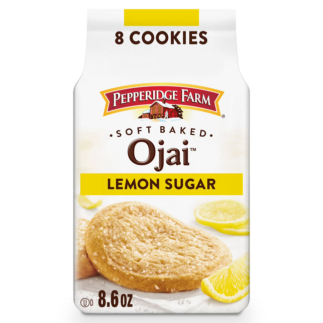 Pepperidge Farm Soft Baked Ojai Lemon Sugar Cookies, 8.6 Oz Bag