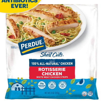 Perdue Short Cuts, Refrigerated Rotisserie Chicken Breast Strips, 8 Oz.