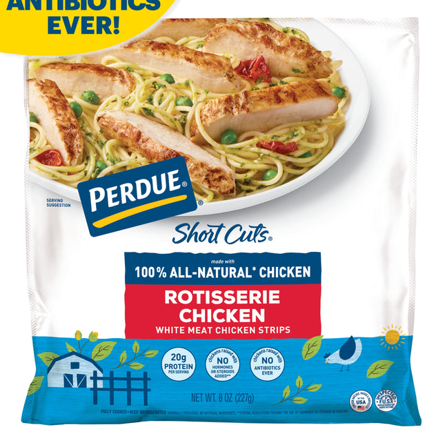 Perdue Short Cuts, Refrigerated Rotisserie Chicken Breast Strips, 8 Oz.