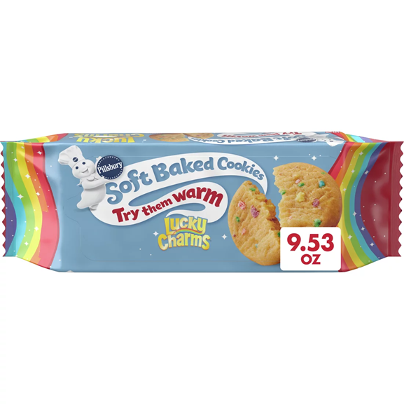 Pillsbury Soft Baked Cookies, Lucky Charms, 9.53 oz, 18 Ct