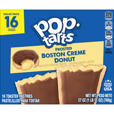 Pop-Tarts Frosted Boston Creme Donut Toaster Pastries  16 CT  27 oz