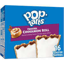 Pop-Tarts Frosted Cinnamon Roll Toaster Pastries, Shelf-Stable, 27 Oz (16 Count)