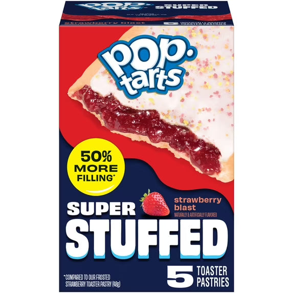 Pop-Tarts Super Stuffed Strawberry Blast Toaster Pastries,, 10.9 oz (5 Count)