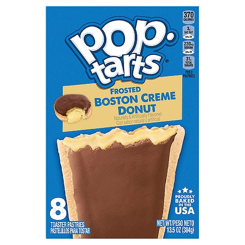 Pop Tarts Frosted Boston Crème Donut Toaster Pastries, 13.5 oz, 8 Ct