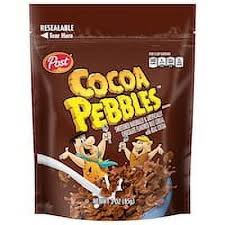 Post Cocoa Pebbles Cereal, 3 oz.