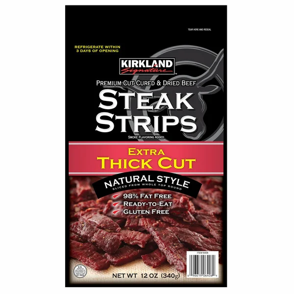 KS Premium Extra Thick Steak Strips, 12 oz