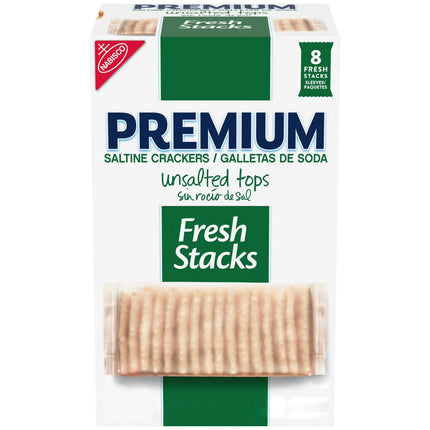 Premium Fresh Stacks Unsalted Tops Saltine Crackers, 14.2 oz (8 Multi)