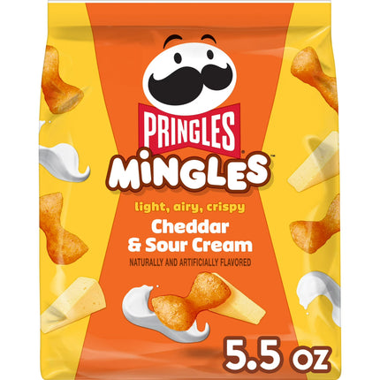 Pringles Mingles Cheddar and Sour Cream Puffed , Cheese Puffs, 5.5 oz
