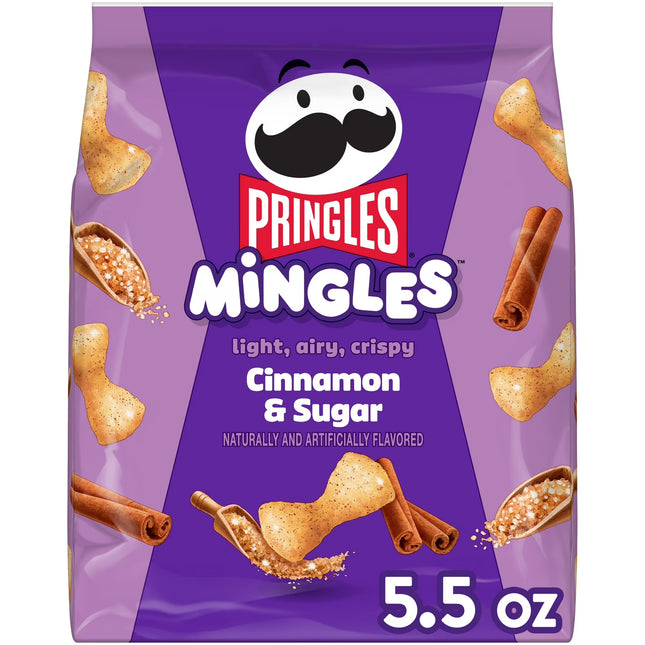 Pringles Mingles Cinnamon and Sugar Puffed , Sweet Snacks, 5.5 oz