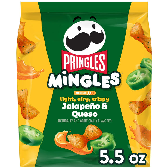 Pringles Mingles Jalapeno and Queso Puffed, Salty Snacks, 5.5 oz