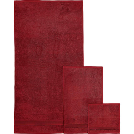 Bath Towels Set 3-Piece Turkish Cotton Soft, Absorbent and Premium Towel Burgundy