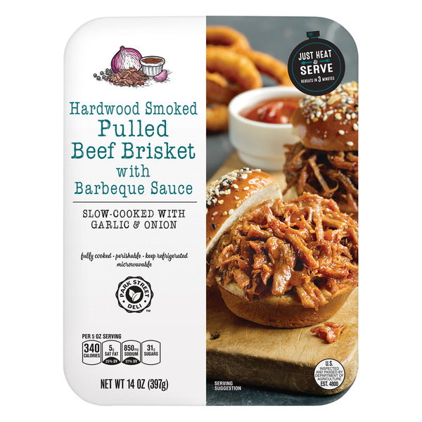 Hardwood Smoked  Pulled Beef Brisket W/ Barbecue Sauce 16 oz