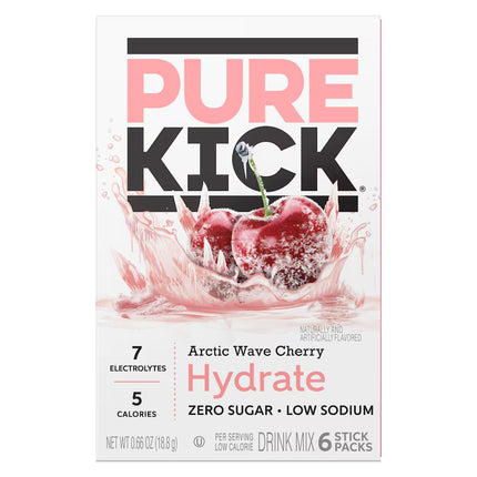 Pure Kick Arctic Wave Cherry-flavored Hydrate Drink Mix, 6-pc