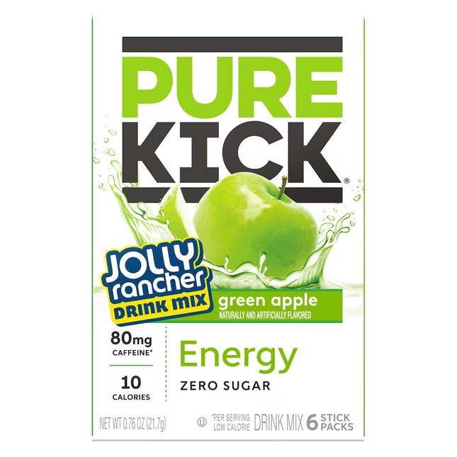 Pure Kick Jolly Rancher Green Apple-flavored Drink Mix, 6-pc