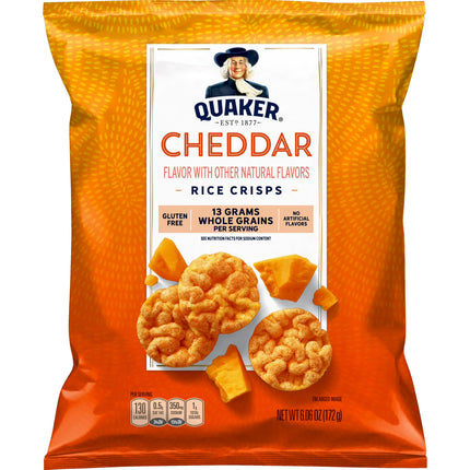 Quaker Rice Crisps, Cheddar Cheese, Gluten Free, 6.06 oz