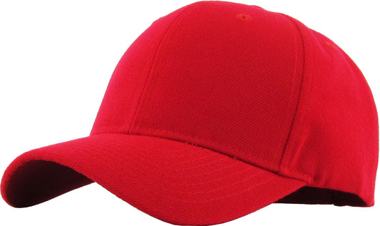 CURVED VELCRO Baseball Cap Red