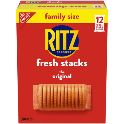 RITZ Fresh Stacks Original Crackers,, Family Size, 17.8 oz (12 Multi Snack Packs)