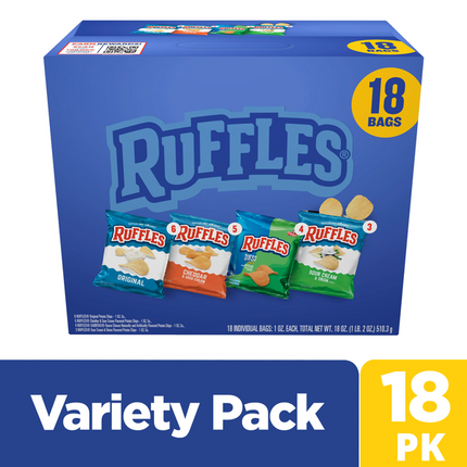 Ruffles Potato Chips Variety Pack 18 CT