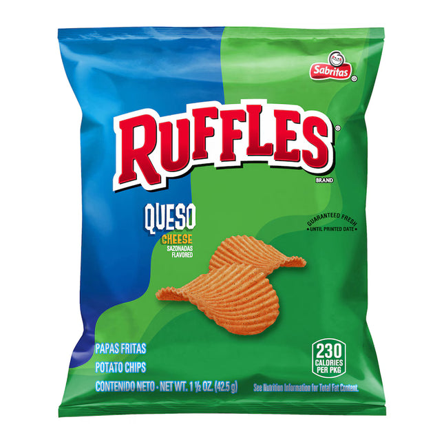 Ruffles Queso Cheese Flavored Potato Chips New York State Approved, Inmate Care package friendly