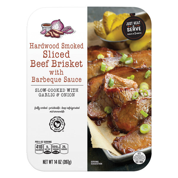 Hardwood Smoked Sliced Beef Brisket 16 oz Fully Cooked