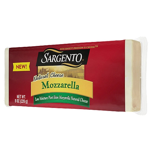 Sargento Mozzarella Natural Cheese, 8 oz Block