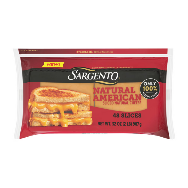 Sargento Natural American Cheese Slices, 2 lbs.