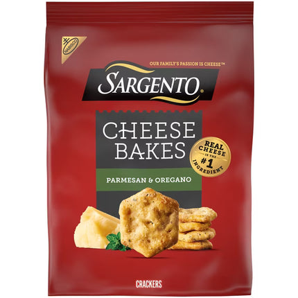 Sargento® Cheese Bakes Parmesan and Oregano Crackers, Cheese Crackers,4.5 oz