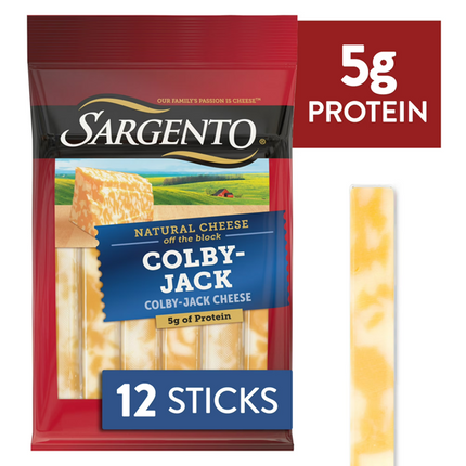 Sargento Colby-Jack Natural Cheese Snack Sticks, 12-Count