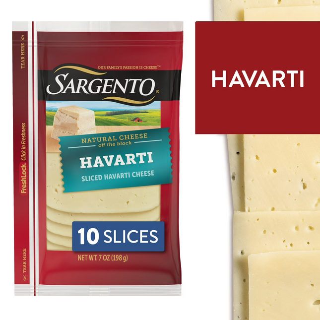 Sargento Sliced Havarti Natural Cheese, 10 slices
