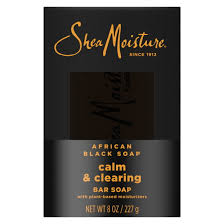 Shea Moisture Bar Soap African Black Soap Soothing and Clarifying Bar Soap, 8 Oz