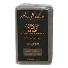 Shea Moisture Bar Soap African Black Soap Soothing and Clarifying Bar Soap, 8 Oz