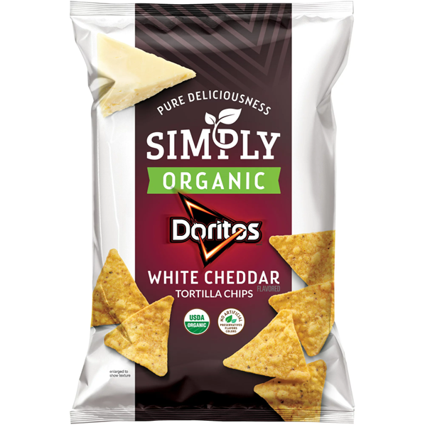 Simply Doritos Organic White Cheddar Tortilla Chips, 7.5 oz Bag