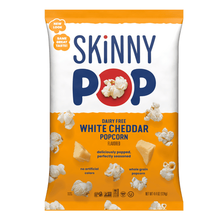 Skinnypop Popcorn Skinny Pop, White Cheddar, 4.4 Oz