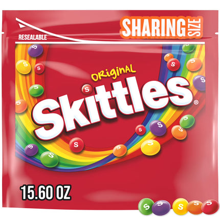 Skittles Original Chewy Candy Sharing Size, 15.6 oz Bag
